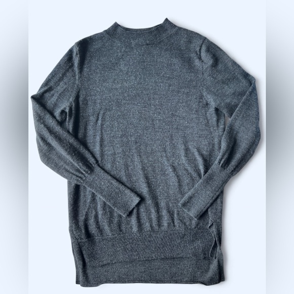 Badgley Mischka. Womens Grey 100% Merino Wool Pullover Fall Sweater Medium - Picture 2 of 9